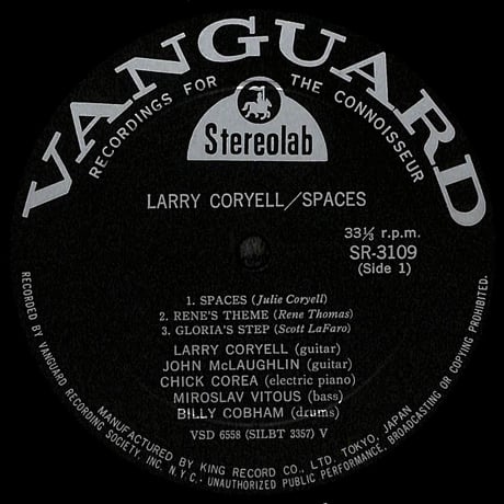 ラリー・コリエル / スペイセス [※国内盤,品番:SR 3109］(LPレコード)