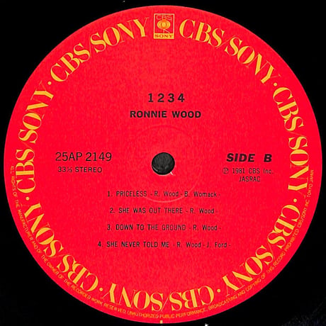 ロン・ウッド / 1234 [※国内盤,品番:25AP 2149］(LPレコード)