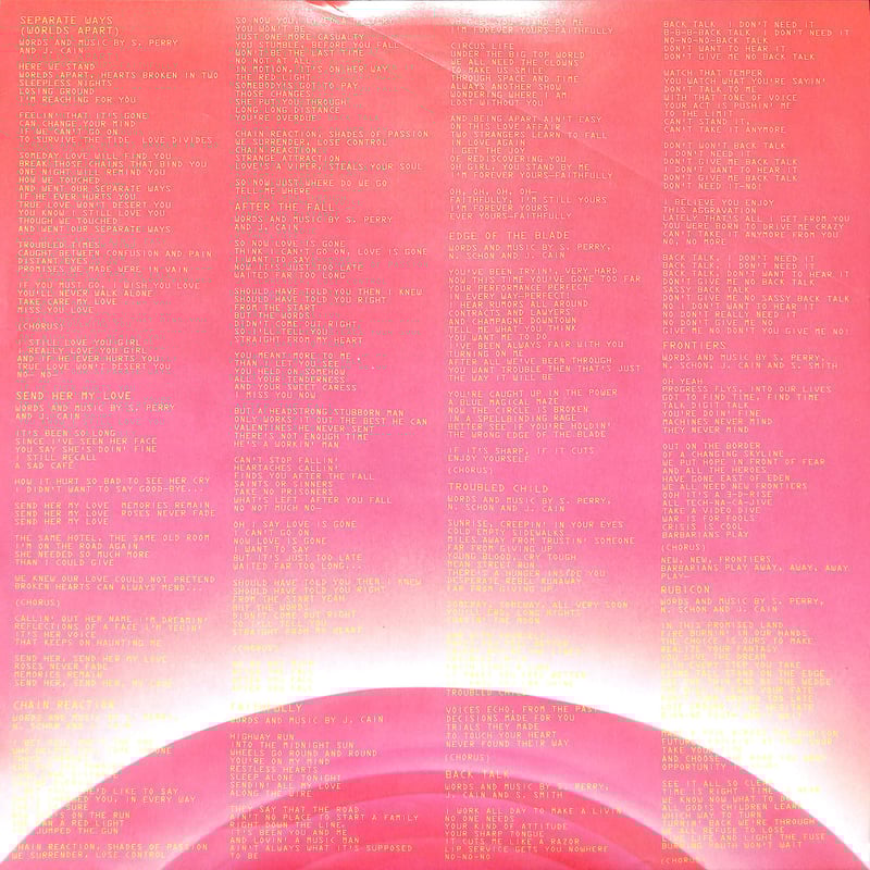 ジャーニー / フロンティアーズ [※国内盤,品番:25AP-2500］(LPレコード