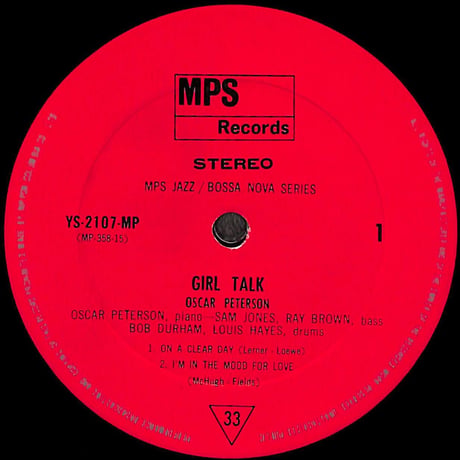 オスカー・ピーターソン / ガール・トーク [※国内盤,品番:YS-2107-MP］(LPレコード)