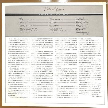 ピーター・グリーン PETER GREEN / 自由へのギター・ロード（LPレコード）