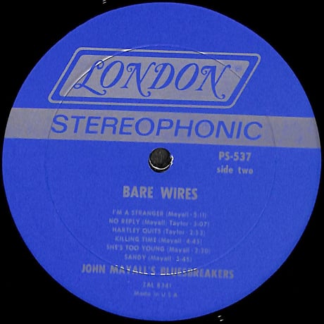 ジョン・メイオール&ザ・ブルースブレイカーズ / Bare Wires [※輸入盤,生産国:US,品番:PS 537］(LPレコード)