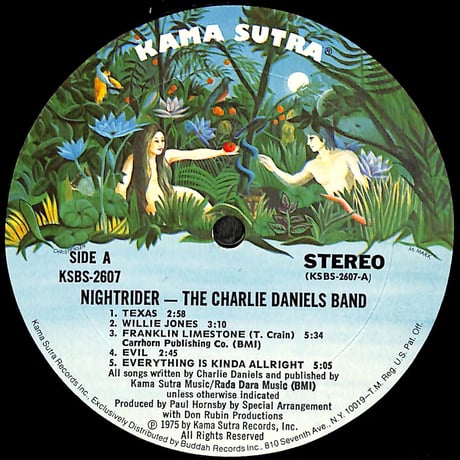チャーリー・ダニエルズ・バンド / Nightrider [※輸入盤,生産国:US,品番:KSBS 2607］(LPレコード)