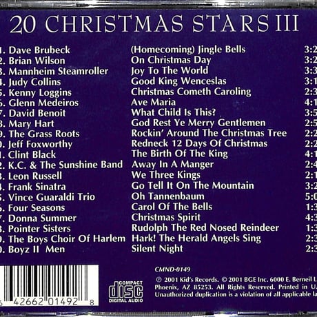 20 Christmas Stars III [※新品未開封品][※US盤][※品番:CMND-0149] (CD)