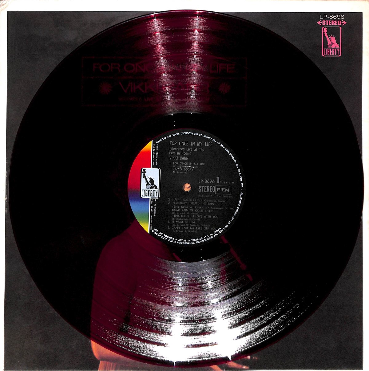 ヴィッキー・カー / For Once In My Life [※国内盤,品番:LP-8696