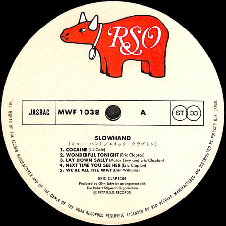 エリック・クラプトン / スローハンド [※国内盤,品番:MWF 1038］ (LPレコード)