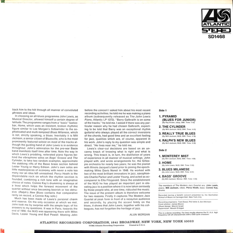 洋楽 LP Modern Jazz Quartet Blues at Carnegie Amazon.co.jp: BLUES AT CARNEGIE HALL ブルース・アット