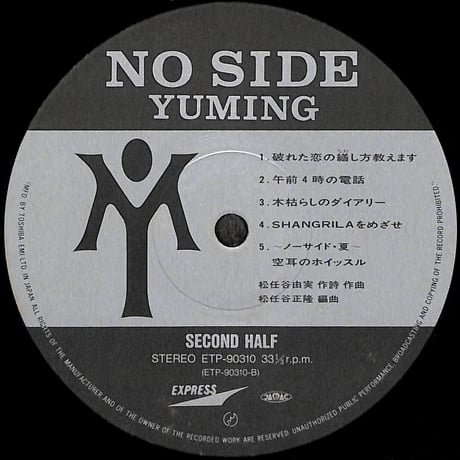 松任谷由実 / ノーサイド [※国内盤,品番:ETP-90310］(LPレコード)