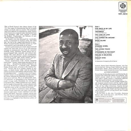 エロル・ガーナー / Feeling Is Believing［※輸入盤,生産国:UK,品番:NSPL 28214］(LPレコード)