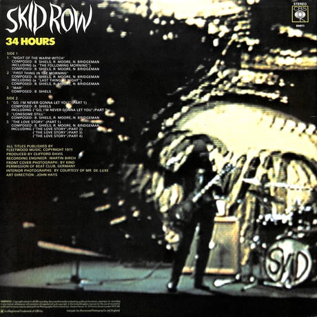 スキッド・ロウ / 34 Hours [※輸入盤,生産国:UK,品番:64411］(LPレコード)