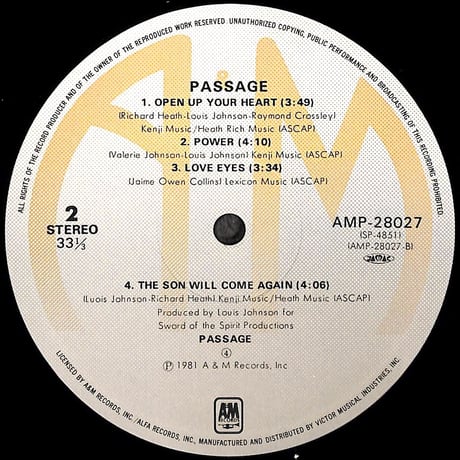 パッセージ / Passage [※国内盤,品番:AMP-28027］(LPレコード)