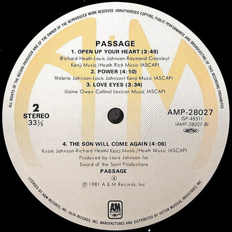 LPレコード パッセージ / Passage [※国内盤,品番:AMP-28027］(LPレコード) | B