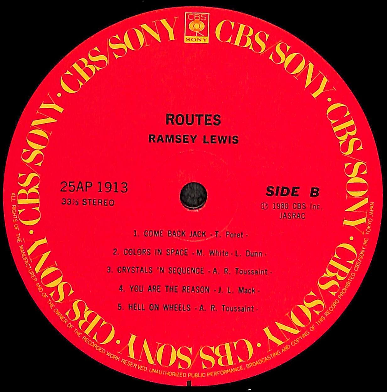 ラムゼイ・ルイス / ルーツ [※国内盤,品番:25AP 1913］(LPレコード