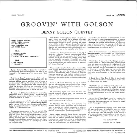 ベニー・ゴルソン / Groovin' With Golson（LPレコード）