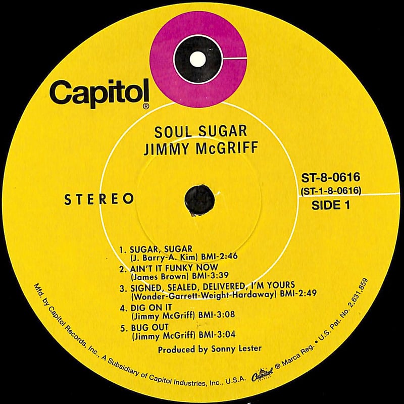 ジミー・マクグリフ / Soul Sugar [※輸入盤,生産国:US,品番:ST-616］(
