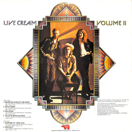 クリーム / Live Cream Volume II [※国内盤,品番:MWX 4005］(LPレコード)