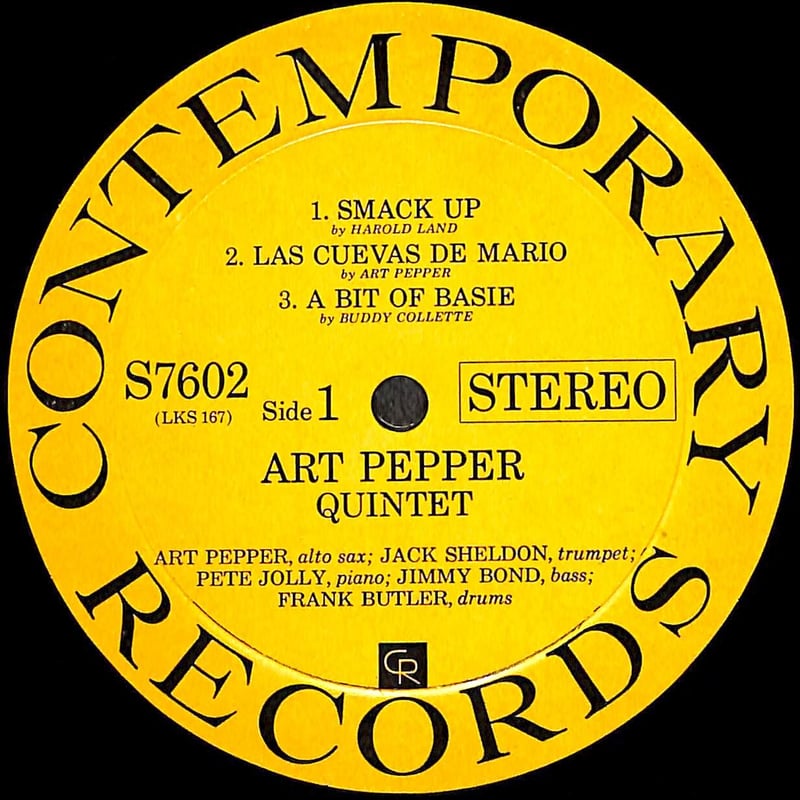 アート・ペッパー・クインテット　スマック・アップ　高音質・重量盤LP　アナプロ アート・ペッパー・クインテット / Smack Up [※輸入盤,生産国:US,品番