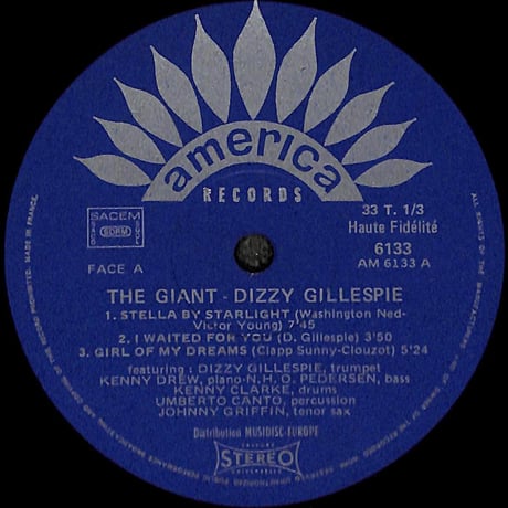 ディジー・ガレスピー / The Giant [※輸入盤,生産国:France,品番:AM 6133］(LPレコード)