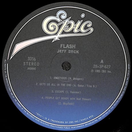 ジェフ・ベック / フラッシュ［※国内盤,品番:28・3P-627］(LPレコード)