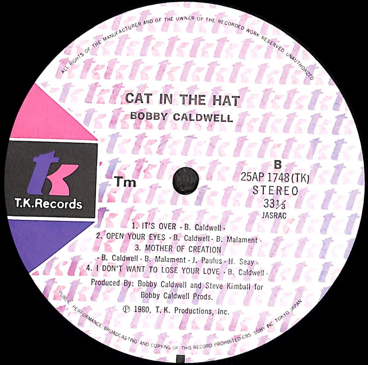 ボビー・コールドウェル / Cat In The Hat [※国内盤,品番:25AP