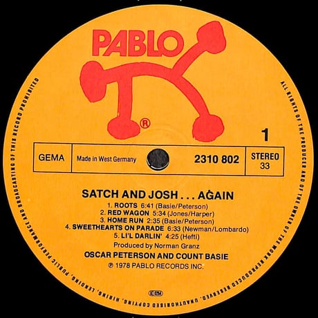 オスカー・ピーターソン&カウント・ベイシー / Satch And Josh.....Again［※輸入盤,生産国:Germany,品番:2310 802］(LPレコード)