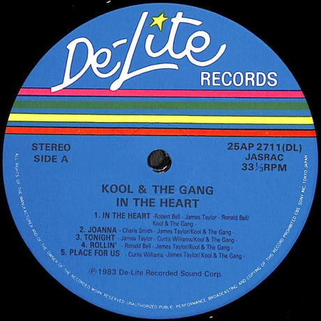 クール&ザ・ギャング / In The Heart [※国内盤,品番:25AP 2711］(LPレコード)