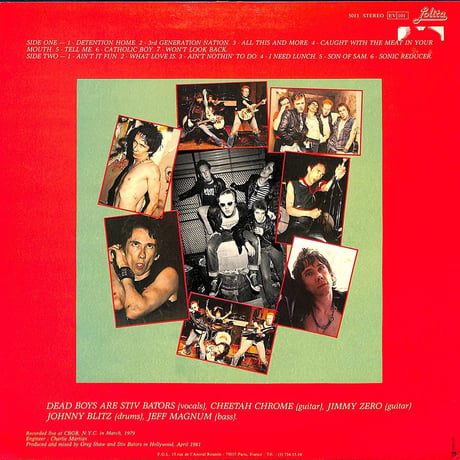 デッドボーイズ / Night Of The Living Dead Boys（1981 FRANCE ORIGINAL）（LPレコード）