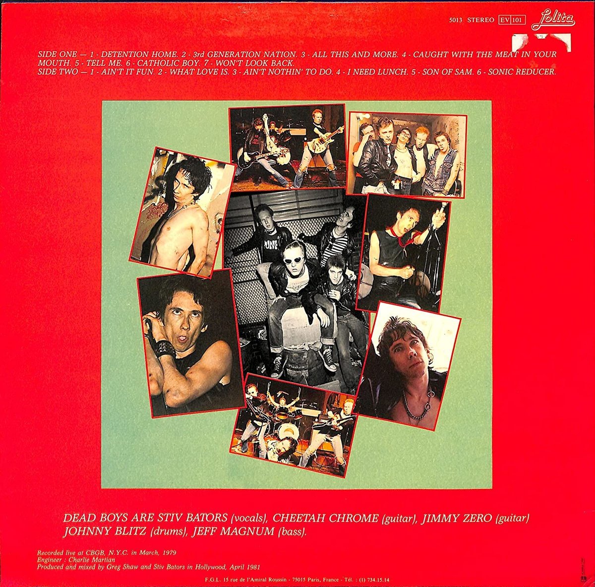 デッドボーイズ / Night Of The Living Dead Boys（1981 FR