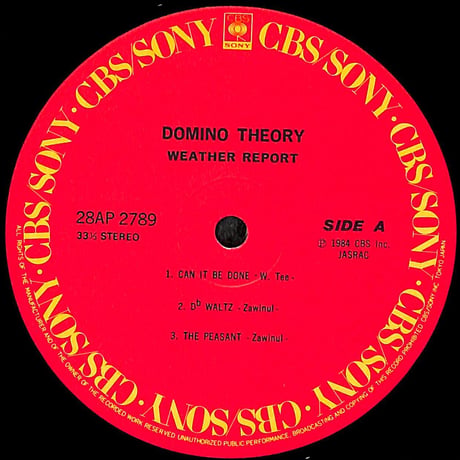 ウェザー・リポート / Domino Theory［※国内盤,品番:28AP 2789］(LPレコード)
