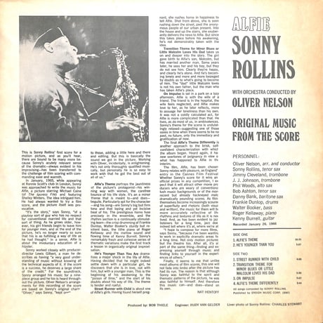 ソニー・ロリンズ / アルフィー [※国内盤,品番:VIM-5540］(LPレコード)