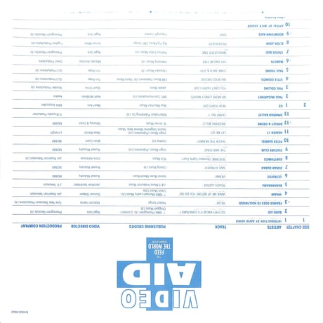 ビデオ･エイド The Feed The World Compilation [発売年:1985年][※品番:SM068-0063](Laser Disc)