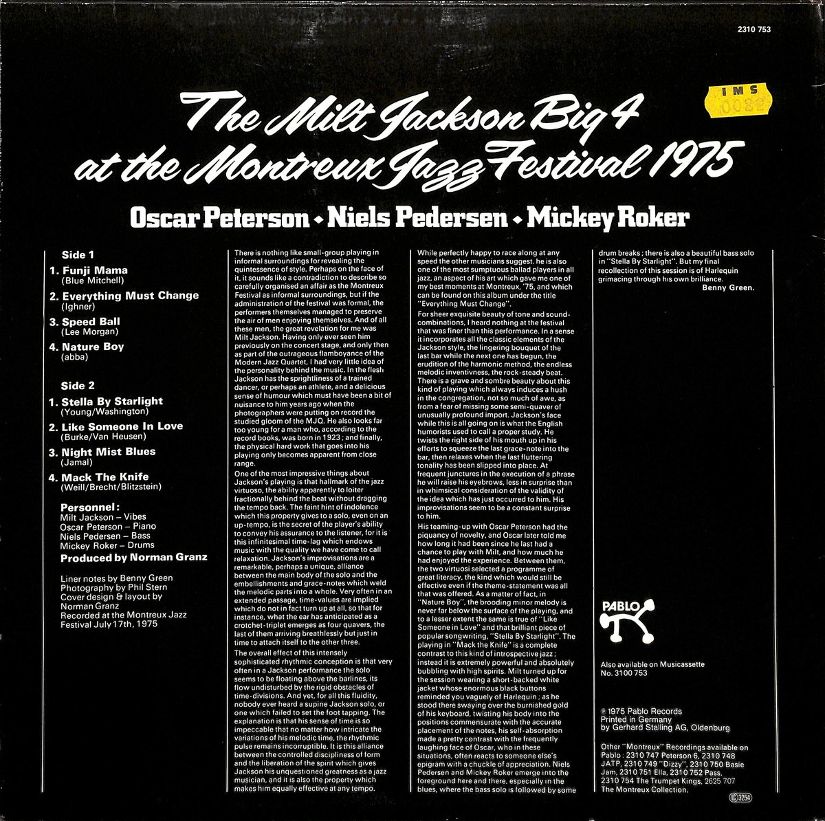 ミルト・ジャクソン / The Milt Jackson Big 4 At The Montr
