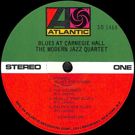 The Modern Jazz Quartet / Blues At Carnegie Hall [※輸入盤,生産国:US,品番:SD 1468］(LPレコード)