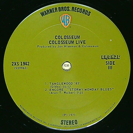 コロシアム / LIVE ［※US盤,品番:2XS 1942、2枚組、カット盤、緑ラベル,スリーブ付属（底抜け）］ (LPレコード)