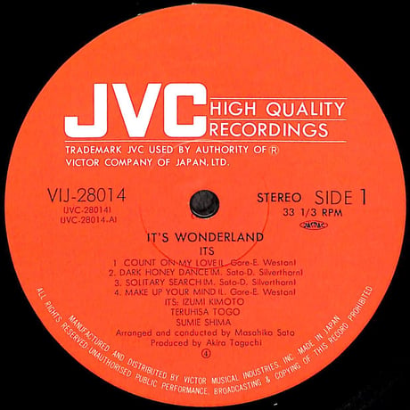 ITS / It's Wonderland [※国内盤,品番:VIJ-28014］(LPレコード)