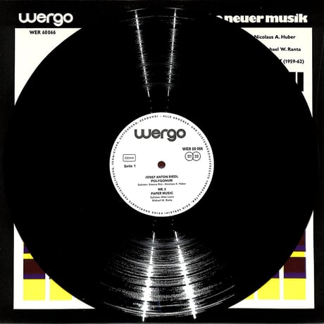 ヨーゼフ・アントン・リードル作品集（GERMANY WERGO ORIGINAL,WER60066）（長岡鉄男の外盤A級）（LPレコード）