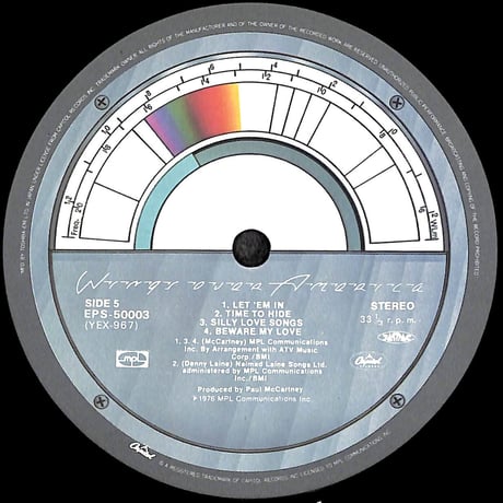 ウイングス / U.S.A. ライヴ!!  [※国内盤,品番:EPS-50001~3,3枚組］[特大ポスター付き](LPレコード)