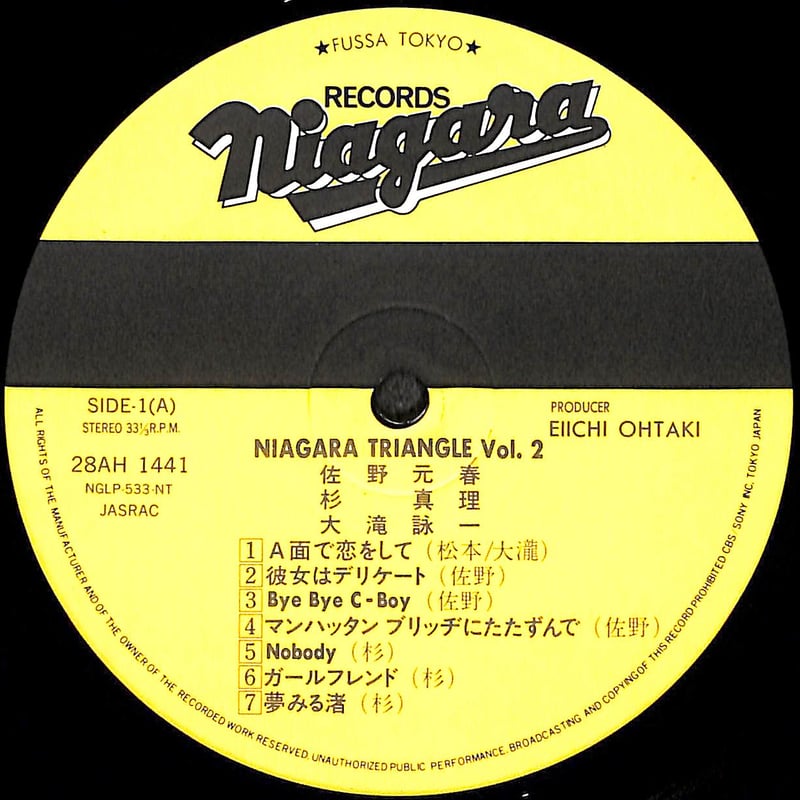 ナイアガラ トライアングル Vol.2 [※国内盤,品番:28AH 1441］(LP