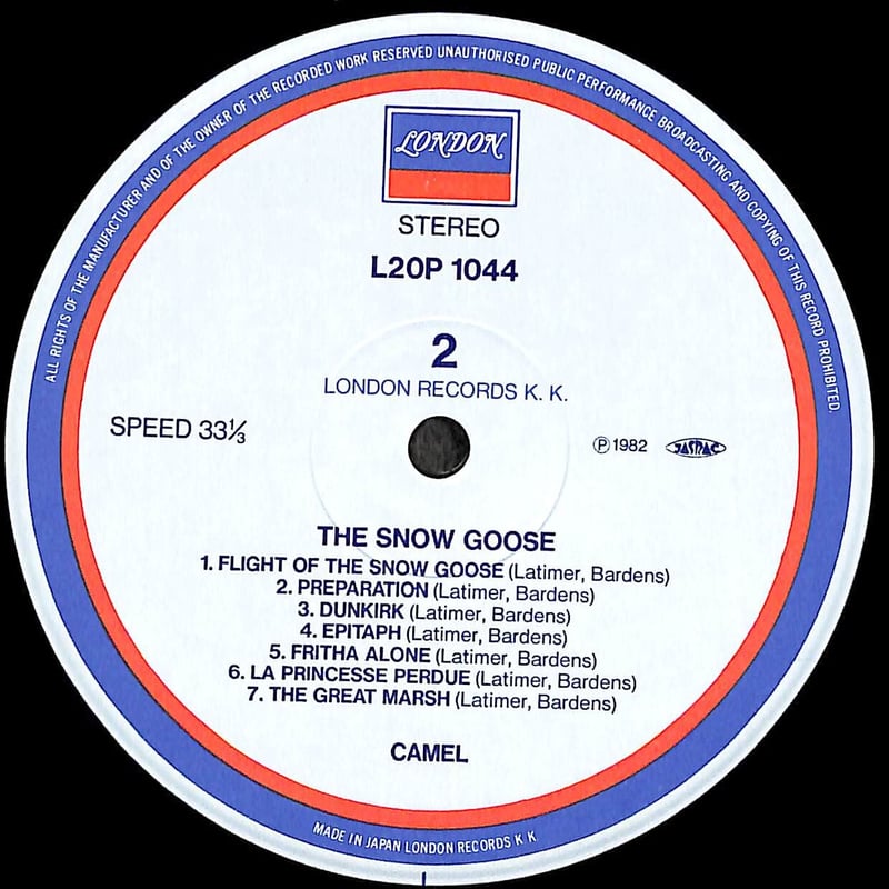 キャメル / The Snow Goose［※国内盤,品番:L20P 1044］(LPレコード