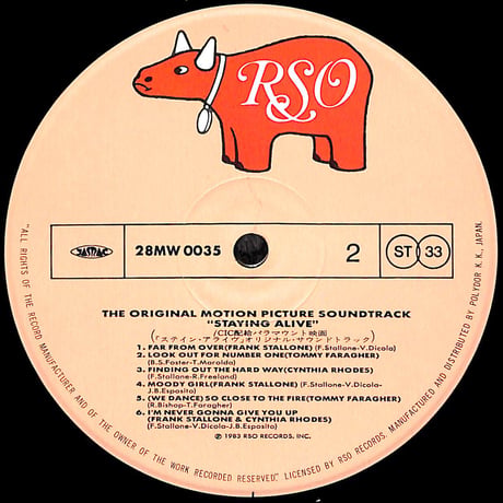 ステイン・アライヴ オリジナル・サウンドトラック [※国内盤,品番:28MW 0035］(LPレコード)