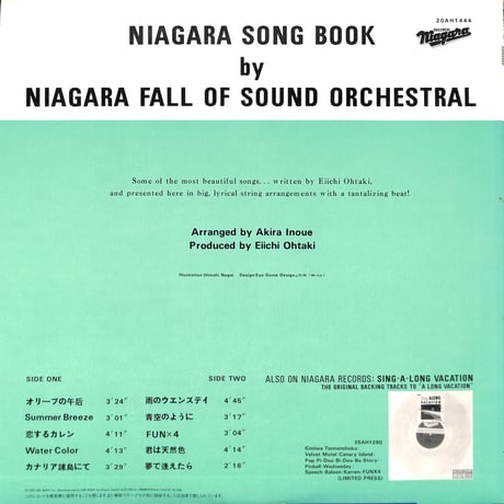 Niagara Fall Of Sound Orchestral / Niagara Song Book [※国内盤,品番:20AH1444］(LPレコード)