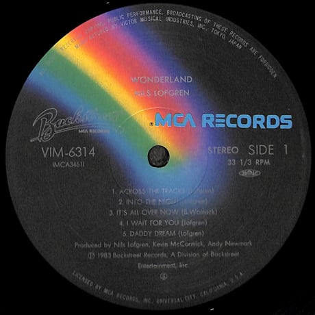 ニルス・ロフグレン / ワンダーランド [※国内盤,品番:VIM-6314］(LPレコード)
