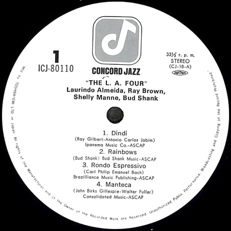LA4 / ザ・L・A・フォア [※国内盤,品番:ICJ-80110］(LPレコード)