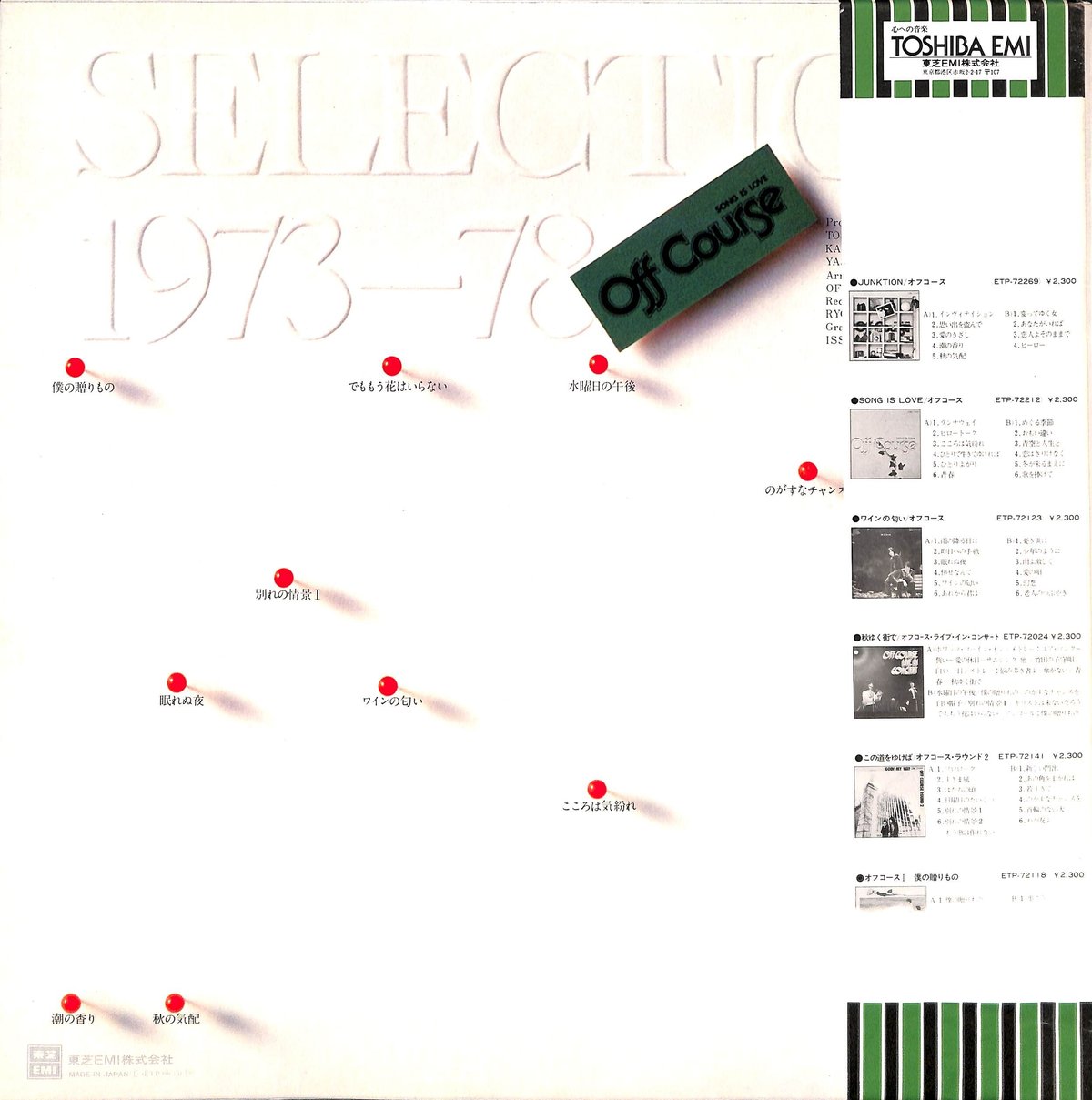 オフコース / セレクション 1973-78 [※国内盤,品番:ETP-80015］(LPレコ