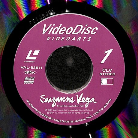 スザンヌ・ヴェガ / Live At The Royal Albert Hall [発売年:1986年][※品番:VAL-83511](Laser Disc)