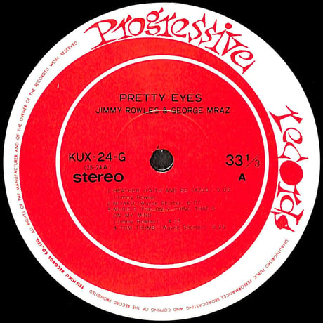 ジミー・ロウルズ&ジョージ・ムラーツ / Pretty Eyes [※国内盤,品番:KUX-24-G］(LPレコード)
