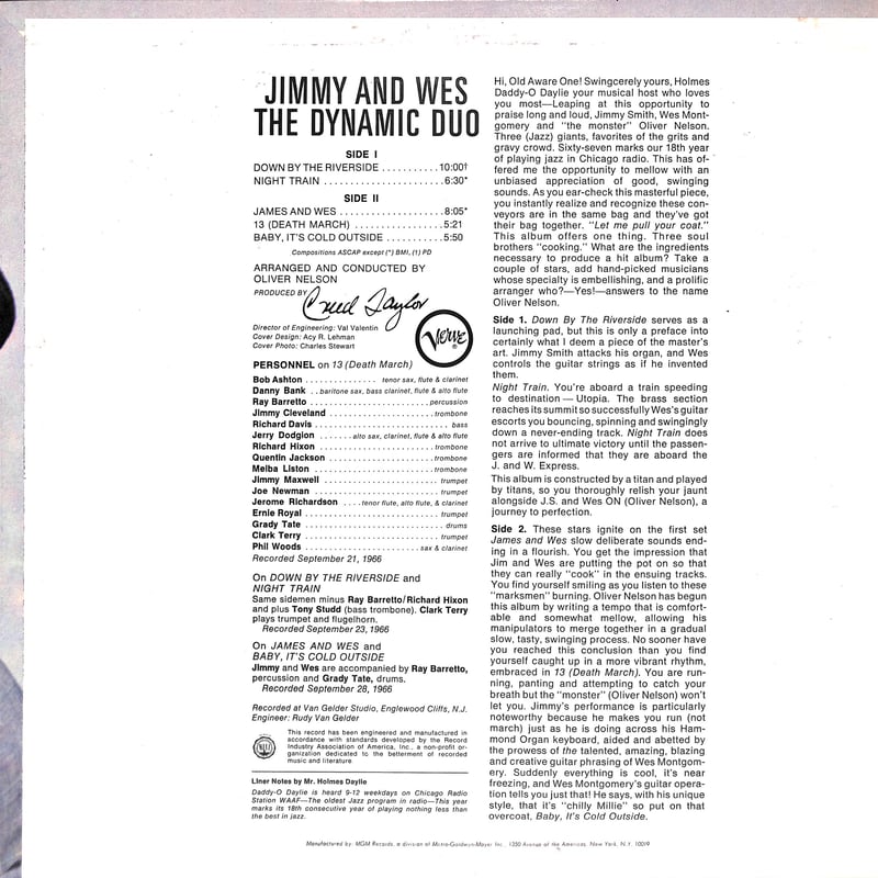 ジミー・スミス&ウェス・モンゴメリー / Jimmy & Wes The Dynamic Du