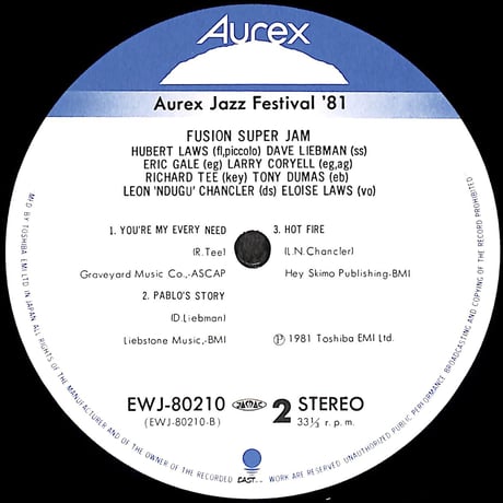 フュージョン・スーパー・ジャム [※国内盤,品番:EWJ-80210］(LPレコード)