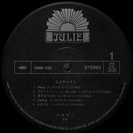 沢田研二 / ミスキャスト [※国内盤,品番:28MX 1125］(LPレコード)