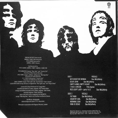 ナザレス / Nazareth（1972 US ORIGINAL WARNER,BS2615）（LPレコード）